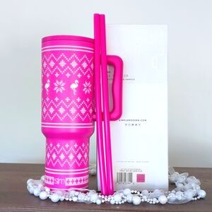 Simple Modern TREK 40oz Tumbler 🦩 2023 TREKMAS Collection in Pink Flamingo New